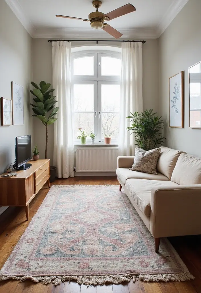 29 Small Living Room With Kitchen Ideas That Maximize Every Inch - 20. Use Area Rugs to Define Spaces