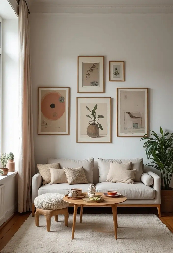 29 Small Living Room With Kitchen Ideas That Maximize Every Inch - 25. Smart Use of Art and Decor