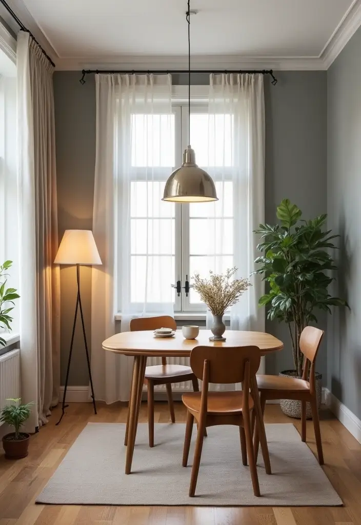 29 Small Living Room With Kitchen Ideas That Maximize Every Inch - 7. Compact Dining Sets for Dual Purpose