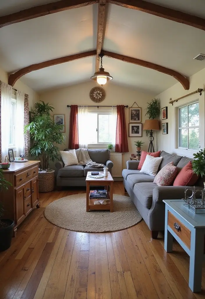 29 Trailer Living Room Ideas That Feel Cozy and Clever - 15. Eclectic Mix