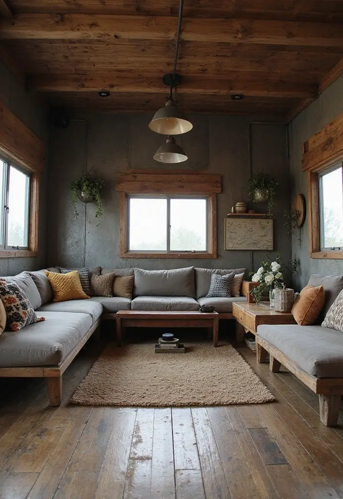 29 Trailer Living Room Ideas That Feel Cozy and Clever - 17. Industrial Edge