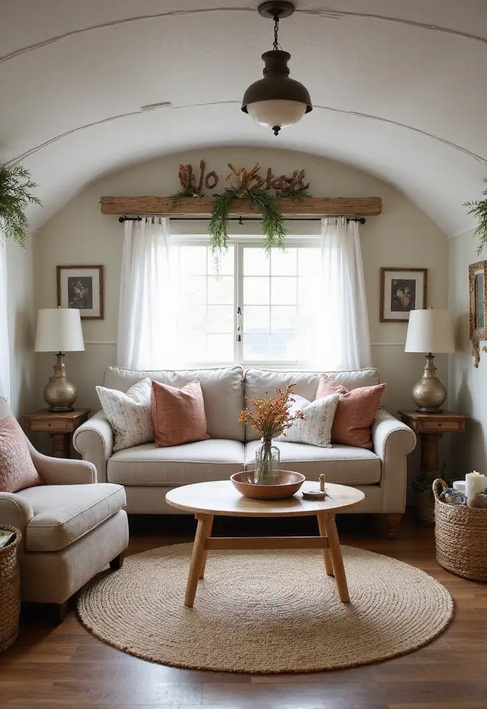 29 Trailer Living Room Ideas That Feel Cozy and Clever - 23. Seasonal Decor