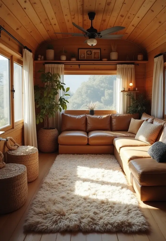 29 Trailer Living Room Ideas That Feel Cozy and Clever - 8. Textured Layers