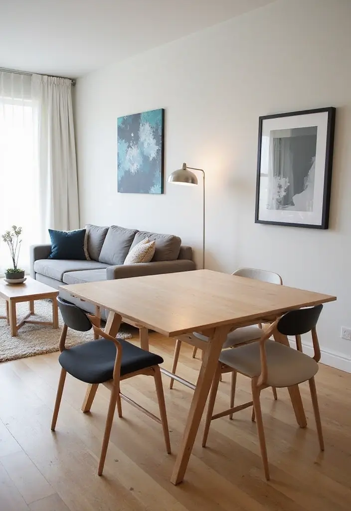 29 Upstairs Living Room Ideas That Make the Most of Your Space - 13. Folding Furniture for Flexibility