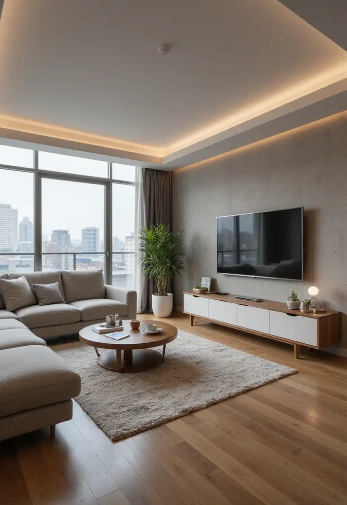 29 Upstairs Living Room Ideas That Make the Most of Your Space - 27. Smart Use of Technology