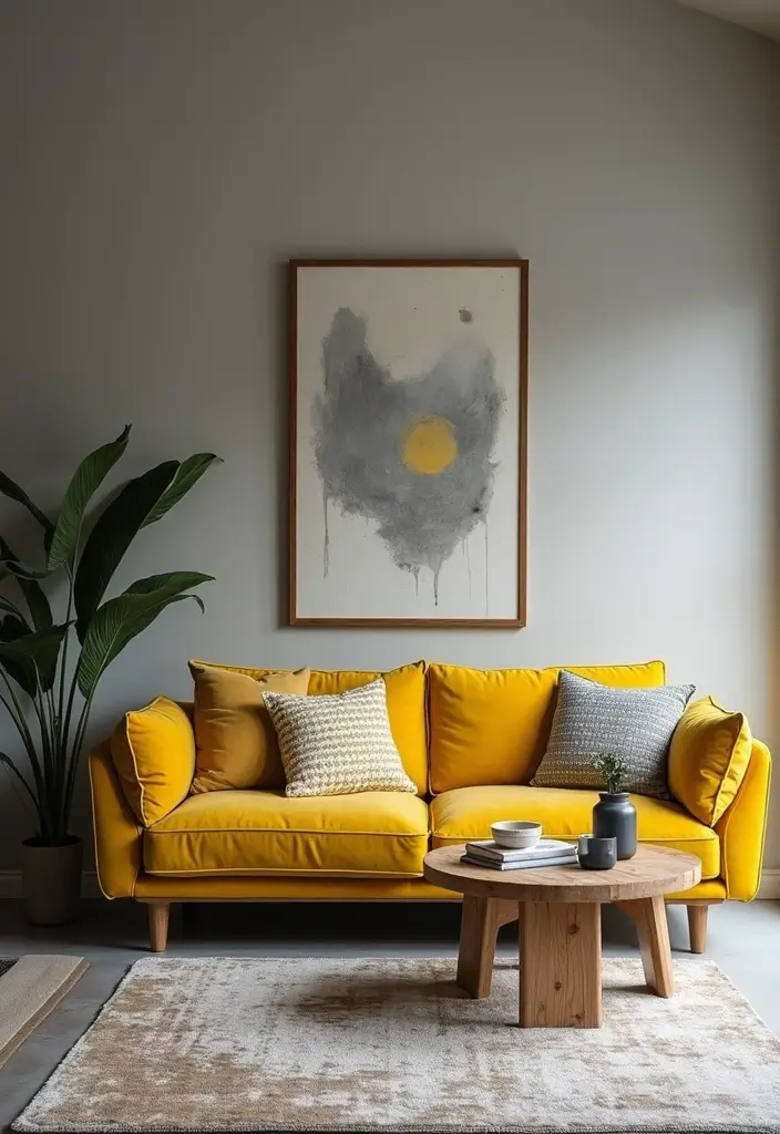 29 Yellow Grey Living Room Ideas That Look Fresh and Balanced - 25. Custom Furniture