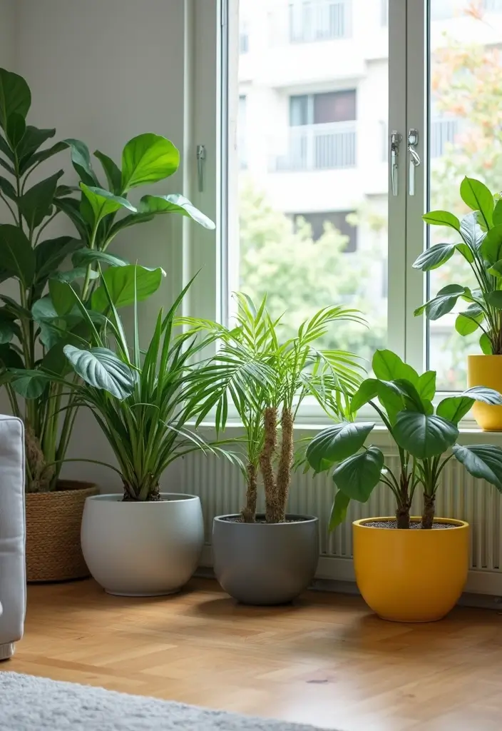 29 Yellow Grey Living Room Ideas That Look Fresh and Balanced - 27. Indoor Plants