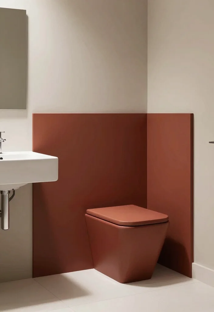 14 Bathroom Chair Rail Ideas That Add Character - 10. Geometric Chair Rail for a Contemporary Edge 1