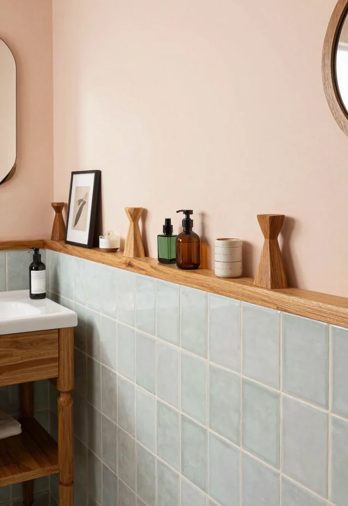 14 Bathroom Chair Rail Ideas That Add Character - 14. Mix and Match Chair Rail Styles for a Unique Look 1