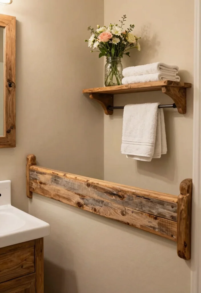 14 Bathroom Chair Rail Ideas That Add Character - 8. Farmhouse Style Chair Rail for Cozy Aesthetics 1
