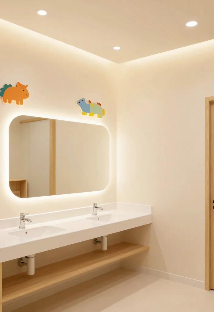 14 Daycare Bathroom Ideas That Are Kid Friendly And Fun - 5. Kid-Friendly Lighting 1