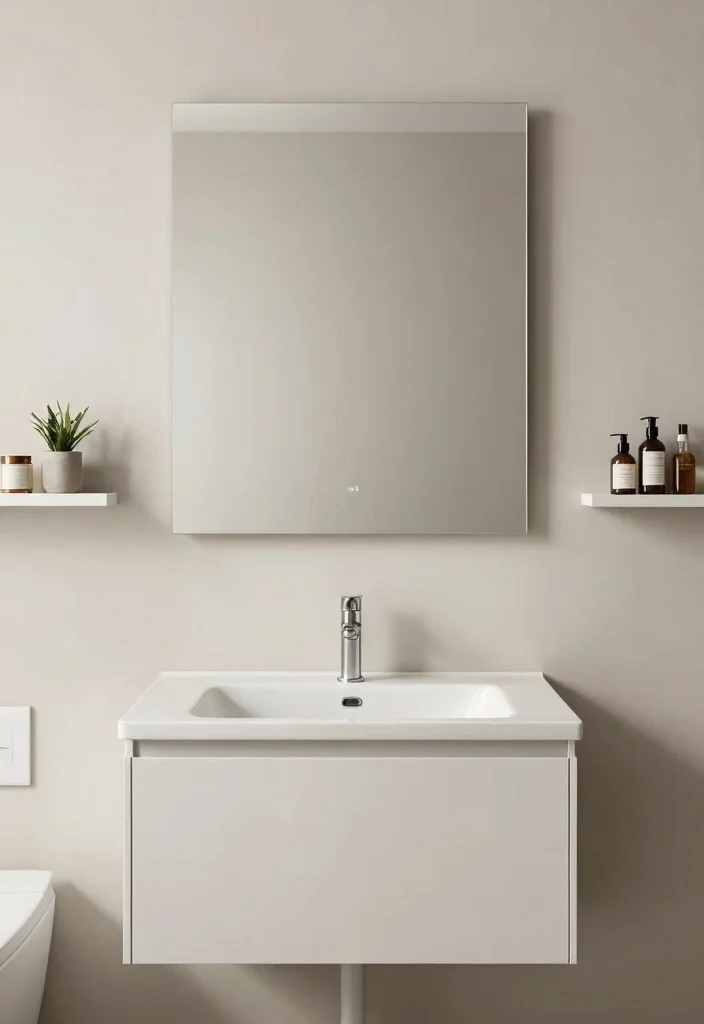 14 Framed Bathroom Mirror Ideas With Classic Style - 7. Minimalist Framed Mirror 1