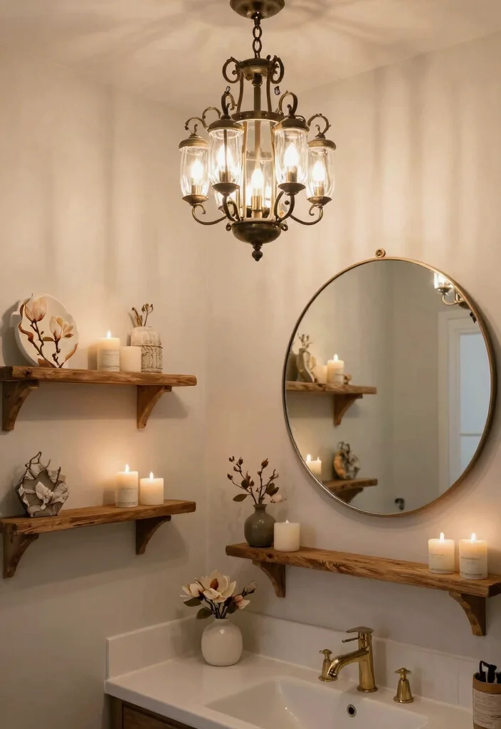 14 Magnolia Bathroom Ideas Inspired By Modern Farmhouse Style - 4. Vintage Lighting Fixtures 1