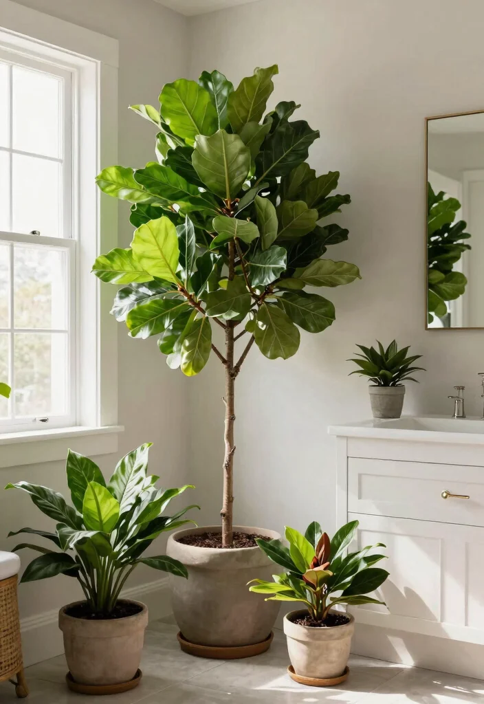 14 Magnolia Bathroom Ideas Inspired By Modern Farmhouse Style - 9. Incorporate Greenery 1