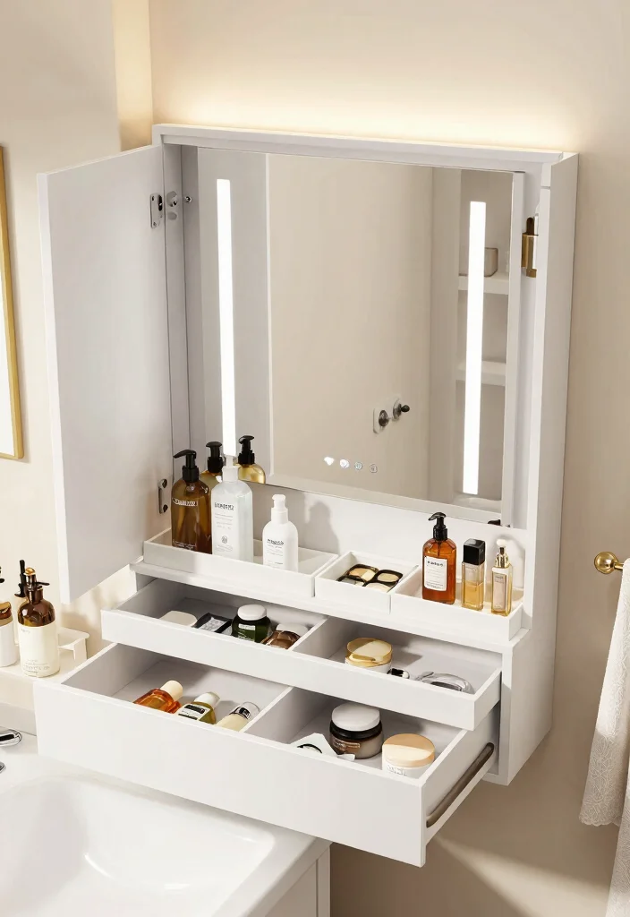 14 Mirror Medicine Cabinet Bathroom Ideas For Smart Storage - 12. Customized Organizers 1