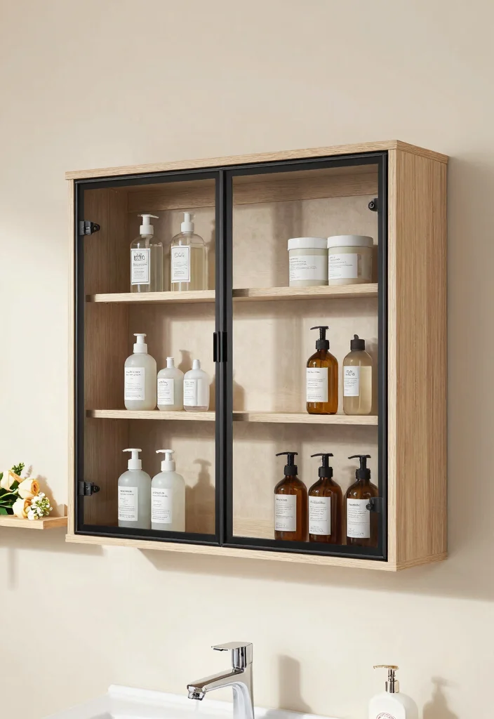 15 Bathroom Shelf Ideas For Smart Vertical Storage - 8. Wall-Mounted Cabinets: Functional and Stylish 1