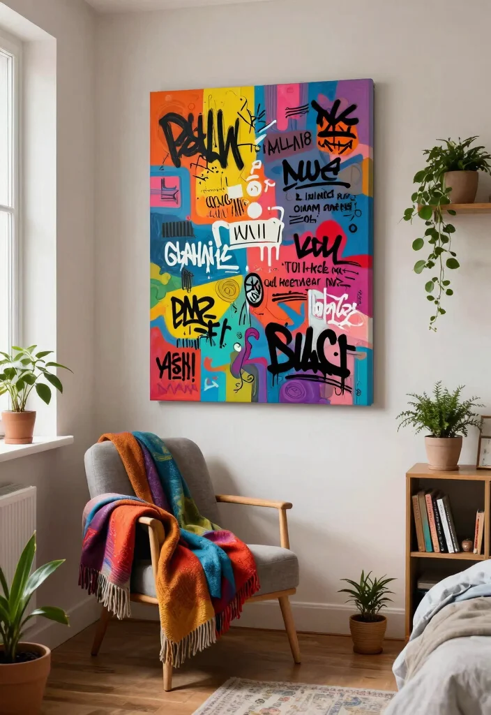 15 Graffiti Wall Art Bedroom Ideas Bold Urban Vibes - 3. Custom Graffiti Artwork 1