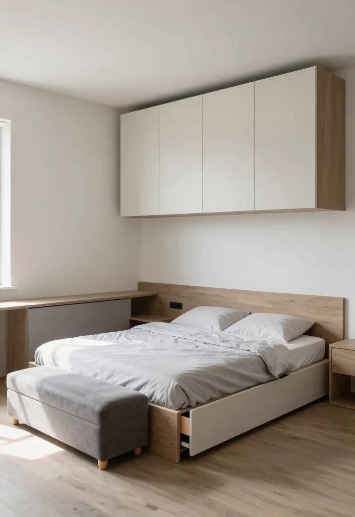 15 Loft Type Bedroom Small Spaces Ideas: Compact and Airy - 11. Smart Storage Solutions 1
