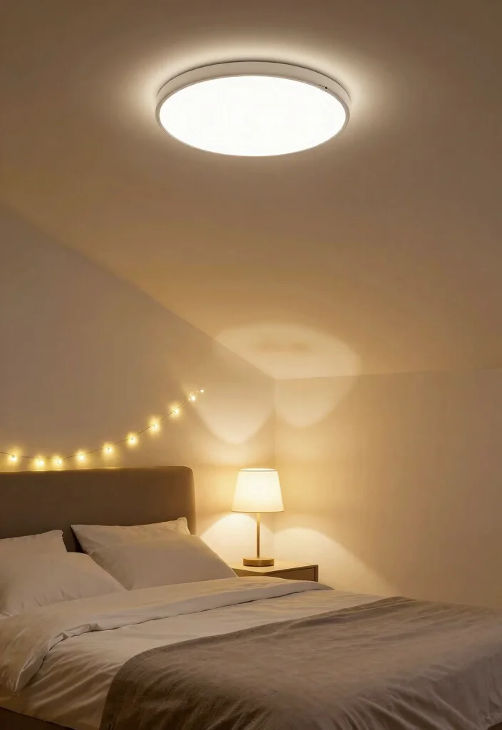 15 Loft Type Bedroom Small Spaces Ideas: Compact and Airy - 12. Switch to Smart Lighting 1