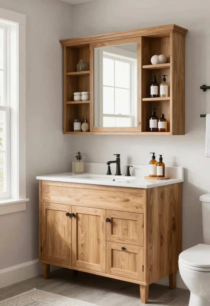 15 Modern Farmhouse Bathroom Vanity Ideas With Cozy Charm - 12. Custom Built-in Vanities 1
