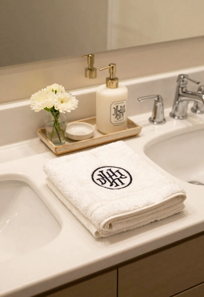 15 Modern Farmhouse Bathroom Vanity Ideas With Cozy Charm - 15. Personal Touches with Customized Accessories 1