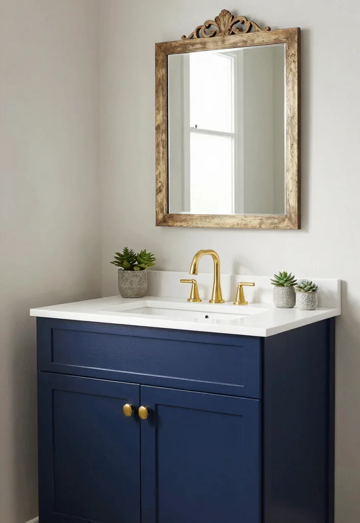 15 Modern Farmhouse Bathroom Vanity Ideas With Cozy Charm - 9. Bold Color Palettes 1