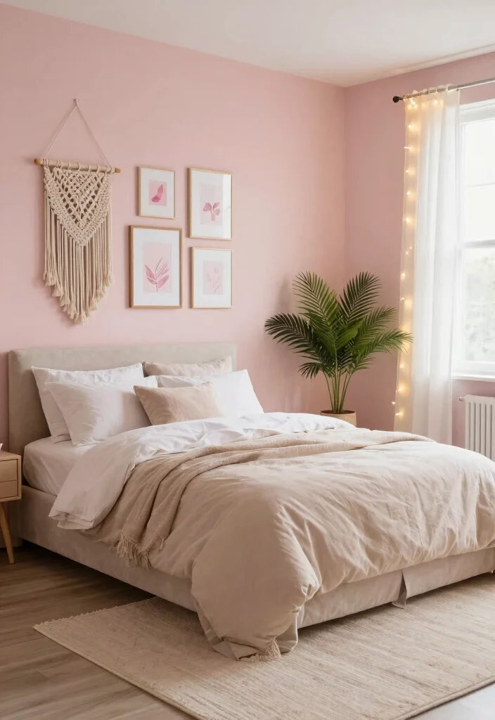 15 Pink and Beige Bedroom Ideas: Soft, Elegant, and Calm - 1. Blush Pink Walls 1