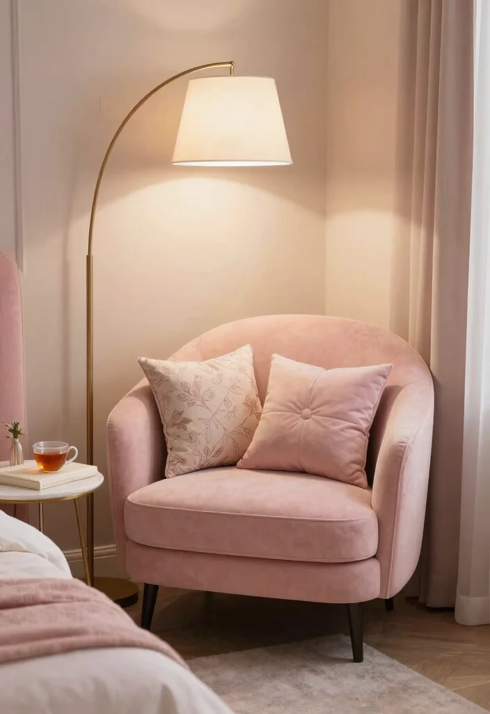 15 Pink and Beige Bedroom Ideas: Soft, Elegant, and Calm - 12. Cozy Nooks 1