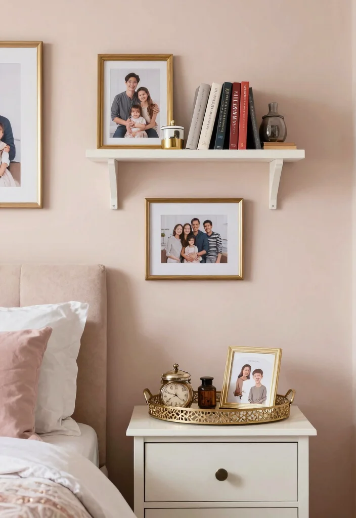 15 Pink and Beige Bedroom Ideas: Soft, Elegant, and Calm - 14. Personal Touches 1