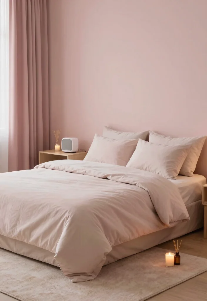 15 Pink and Beige Bedroom Ideas: Soft, Elegant, and Calm - 15. Create a Calm Atmosphere 1