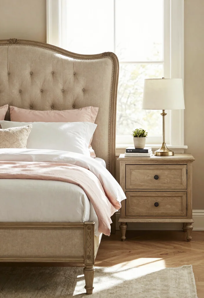 15 Pink and Beige Bedroom Ideas: Soft, Elegant, and Calm - 3. Beige Furniture 1