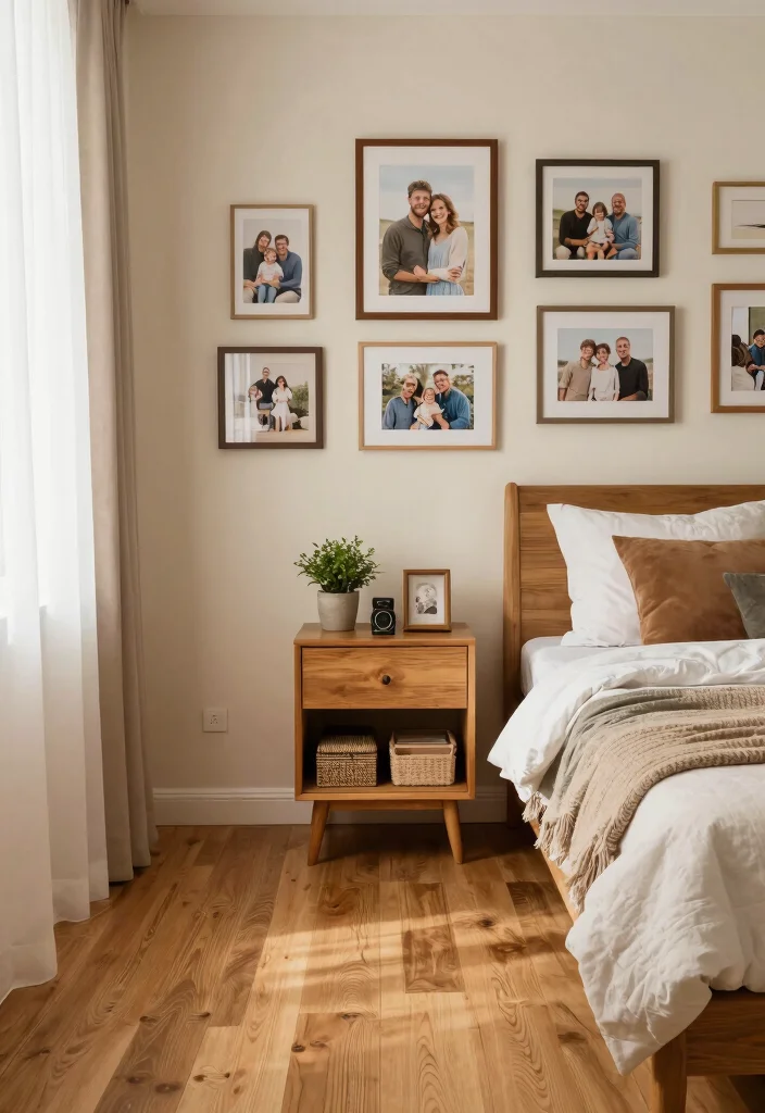 15 Wooden Floor Bedroom Ideas: Warm Natural Texture - 15. Personal Touches for Unique Charm 1