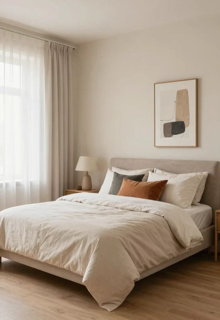 15 Wooden Floor Bedroom Ideas: Warm Natural Texture - 6. Neutral Color Palettes for a Timeless Look 1