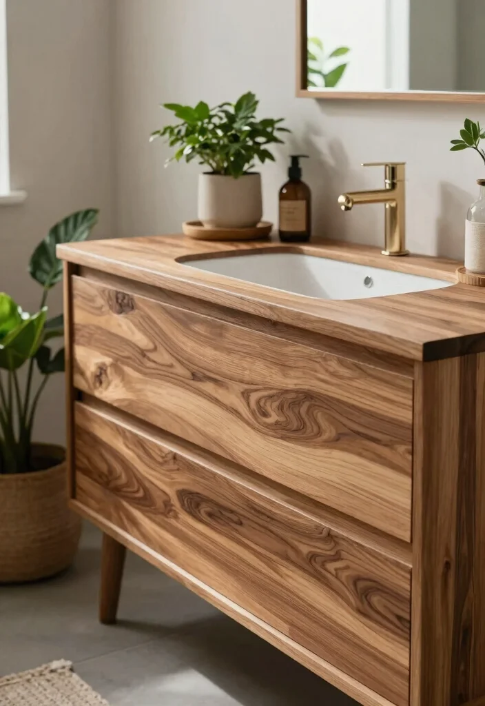 15 Wooden Vanity Bathroom Ideas With Natural Texture - 14. Eco-Friendly Finishes and Treatments 1