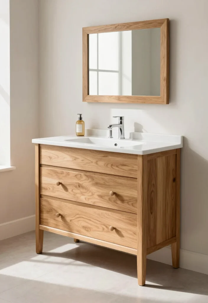 15 Wooden Vanity Bathroom Ideas With Natural Texture - 15. Custom Designs for a Personal Touch 1