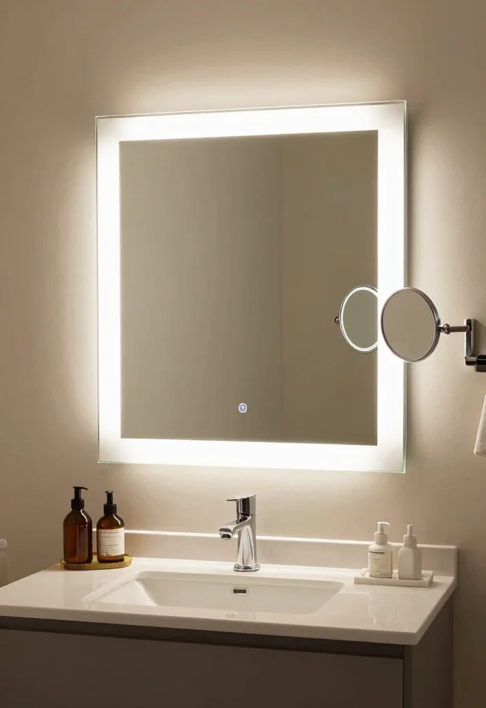 16 Back Lit Bathroom Mirror Ideas For A Modern Glow - 12. Multi-Functional Mirrors 1