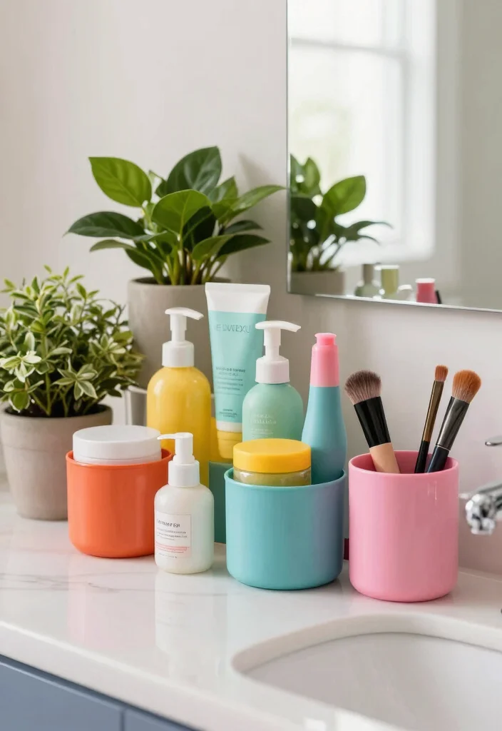 16 Bathroom Vanity Organization Ideas That Transform Your Space - 11. Embrace Color-Coding 1