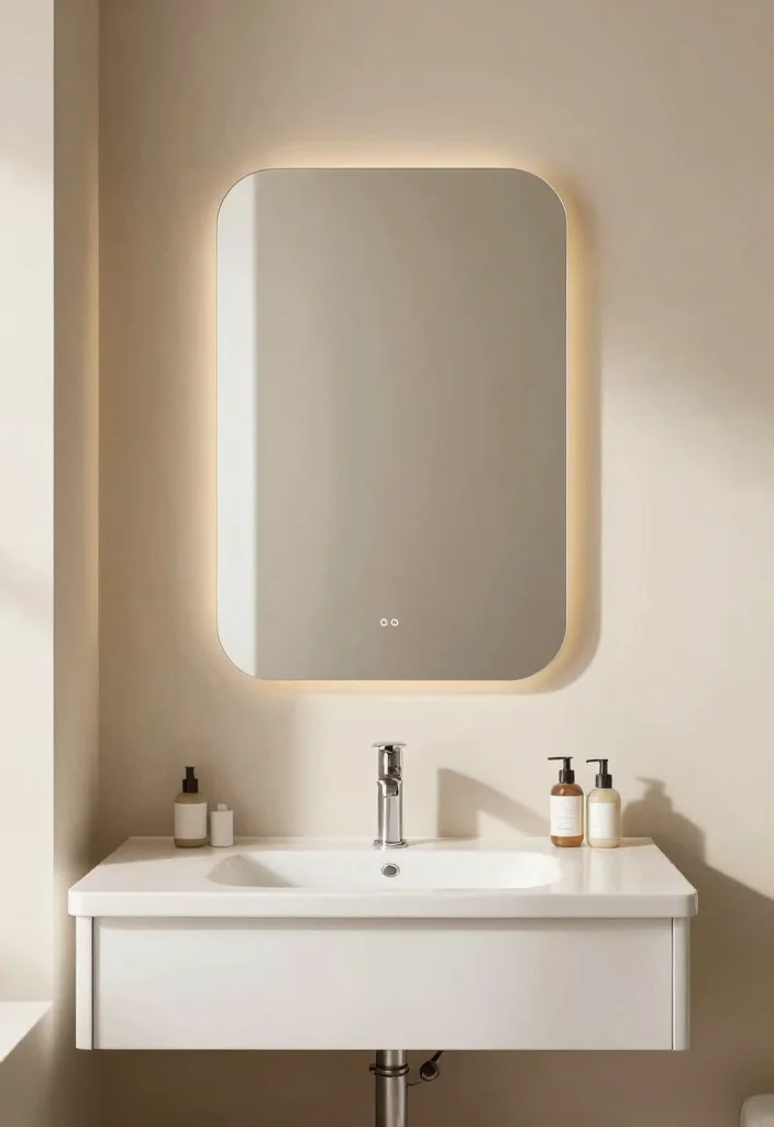 16 Bathroom Vanity Organization Ideas That Transform Your Space - 15. Incorporate a Statement Mirror 1