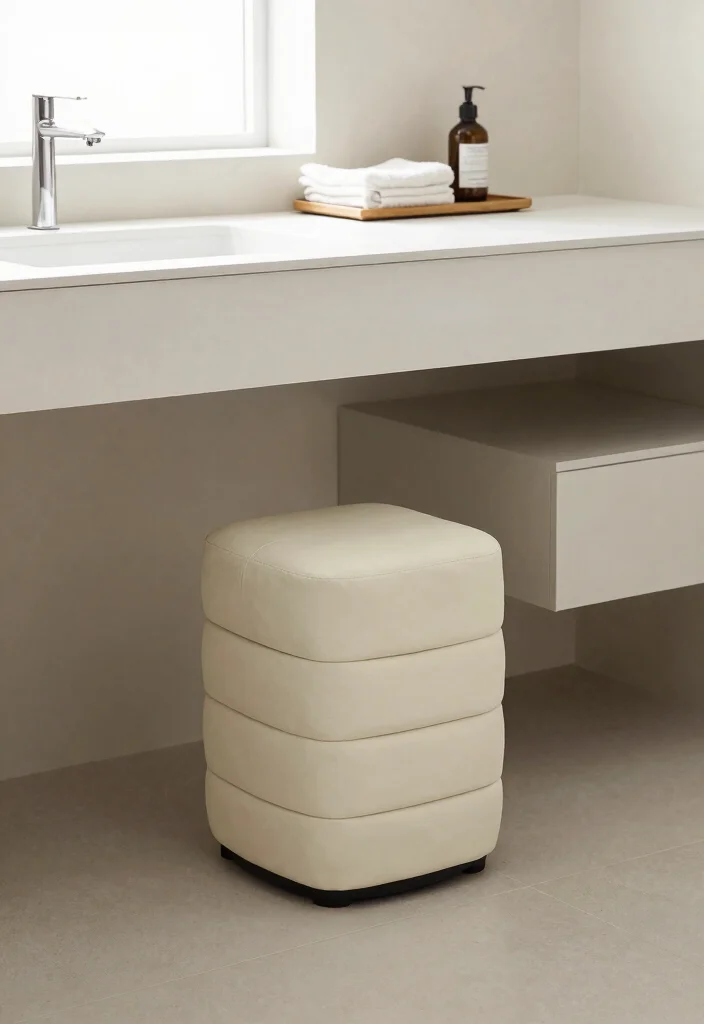 16 Bathroom Vanity Organization Ideas That Transform Your Space - 3. Opt for Multi-functional Furniture 1