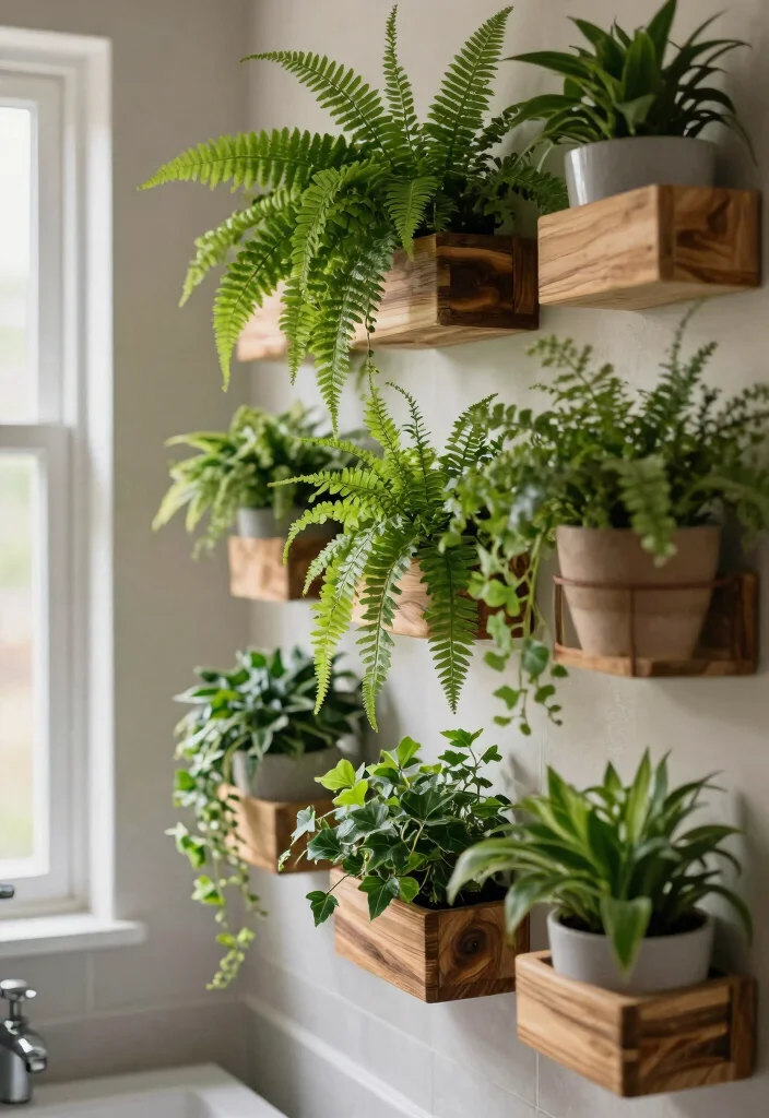 16 Botanical Bathroom Ideas For Natural Fresh Vibes - 1. Green Wall Oasis 1