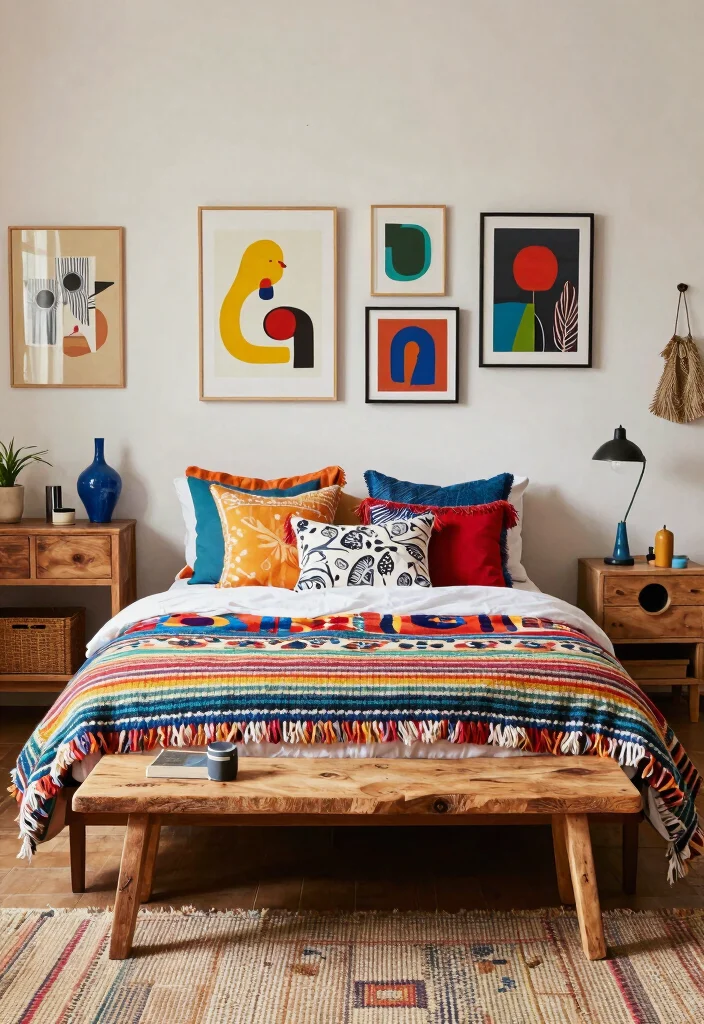 16 Divan Bed Ideas Bedroom: Practical and Elegant - 14. Eclectic Mix: Combining Styles and Patterns 1