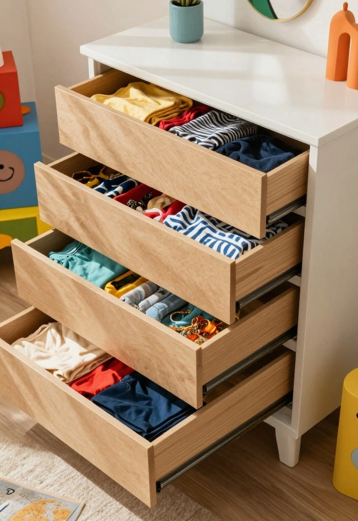 16 Kids Bedroom Storage Ideas: Organized and Practical - 12. Customizable Drawer Organizers 1