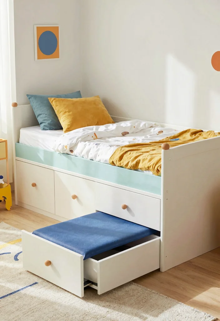 16 Kids Bedroom Storage Ideas: Organized and Practical - 13. Multi-Functional Furniture with Storage 1