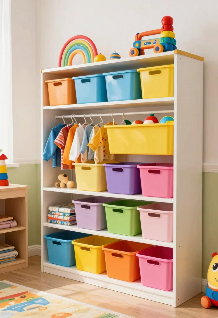 16 Kids Bedroom Storage Ideas: Organized and Practical - 14. Color-Coded Organization Systems 1