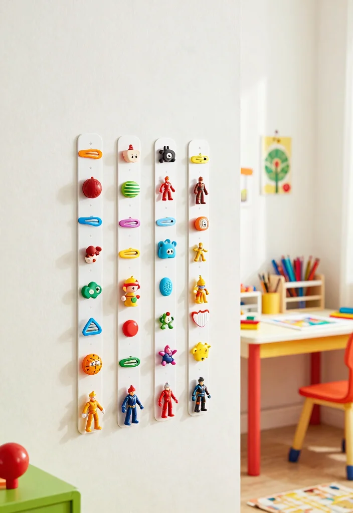16 Kids Bedroom Storage Ideas: Organized and Practical - 4. Magnetic Strips for Small Item Organization 1