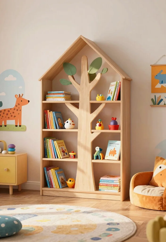 16 Kids Bedroom Storage Ideas: Organized and Practical - 6. Creative Shelving Units with Themes 1