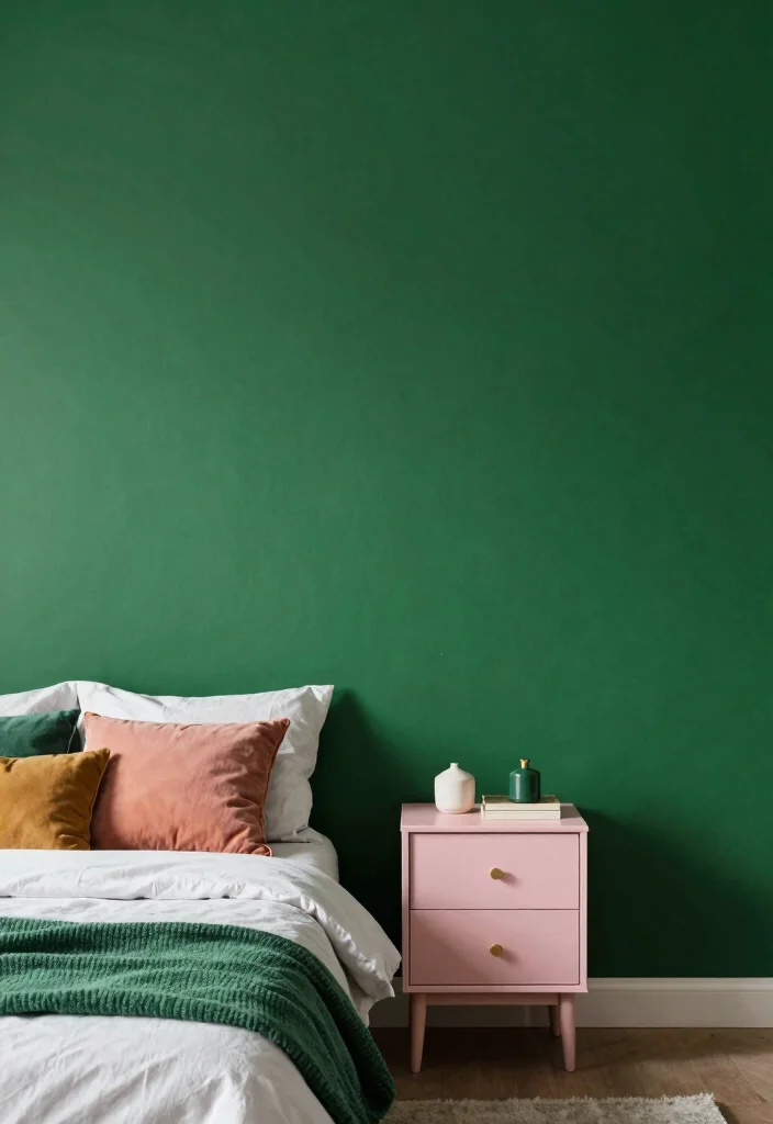 16 Pink Green and Blue Bedroom Ideas: Playful Color Harmony - 10. Accent Walls: A Bold Statement 1