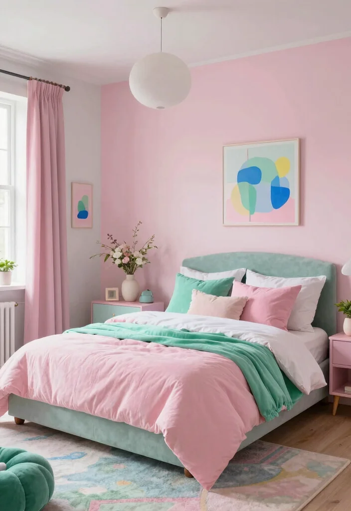16 Pink Green and Blue Bedroom Ideas: Playful Color Harmony - Conclusion: Your Colorful Sanctuary Awaits 1