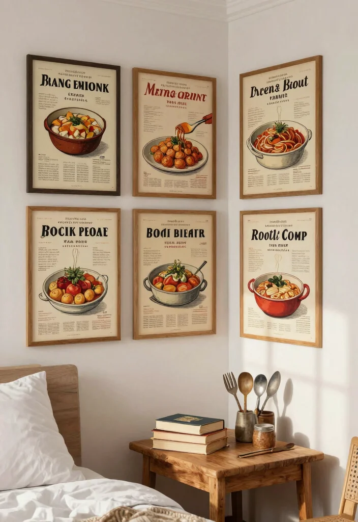 16 Posters on Wall Bedroom Vintage Ideas Retro Cool Decor - 5. Vintage Recipe Posters 1