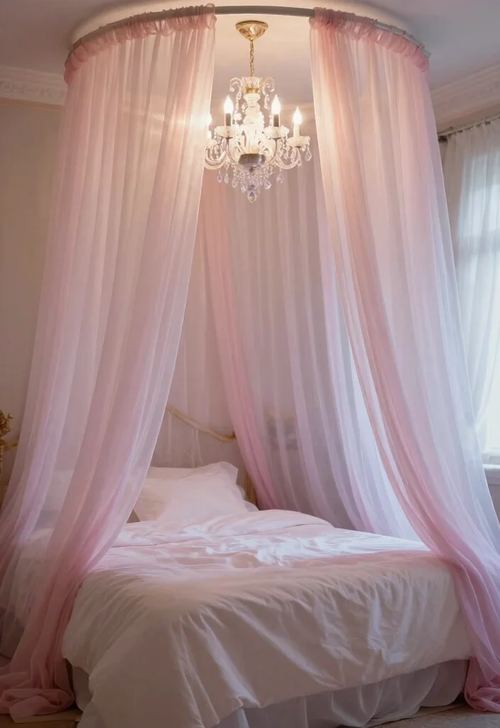 16 Princess Bedroom Ideas for Women: Elegant Dreamy Style - 12. Romantic Canopy Drapes 1